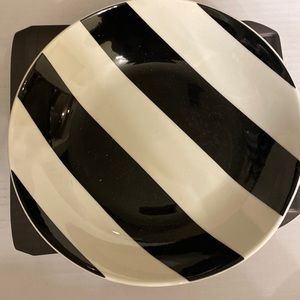 Black and white stripe bowls